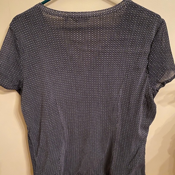 2/$24 Sheer black/white print blouse - Picture 4 of 9